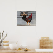 Rooster Guarding a Key West Portsch Poster (Küche)