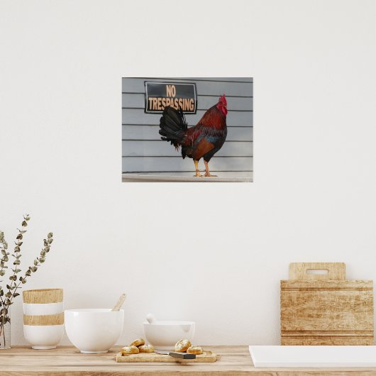 Rooster Guarding a Key West Portsch Poster (Küche)