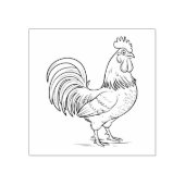 Rooster Gummistempel (Prägung)
