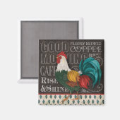 Rooster Guter Morgenmagnet Magnet (Vorderseite/Rückseite)