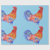 Rooster-Hähnchen Geschenkpapier (Flach)