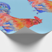 Rooster-Hähnchen Geschenkpapier (Ecke)