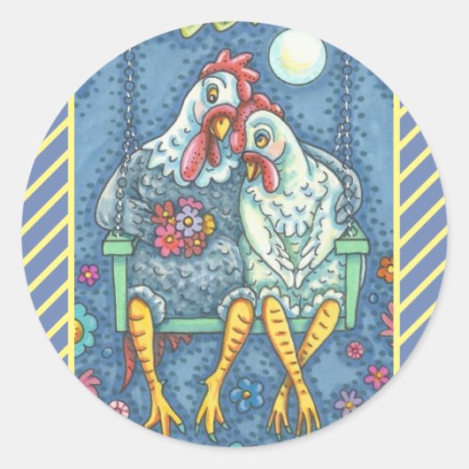 ROOSTER & HÄNDLER, KIKENKLETTERN RUNDGESCHICHTE RUNDER AUFKLEBER (Vorderseite)
