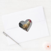 Rooster Heftsticker Herz-Aufkleber (Umschlag)