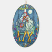 ROOSTER HEN CANODLES, NIEDLICH CHICKEN SWEETHEARD KERAMIK ORNAMENT (Links)