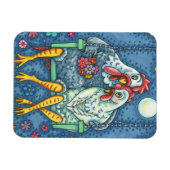 ROOSTER HEN CANODLES, NIEDLICH CHICKEN SWEETHEARD MAGNET (Horizontal)