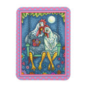 ROOSTER HEN CANODLES, NIEDLICH CHICKEN SWEETHEARD MAGNET (Vertikal)