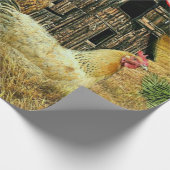 Rooster Hen Chicken Coop Weihnachten Geschenkpapier (Ecke)