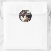Rooster Hen Chicken Doves Runder Aufkleber (Tasche)