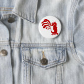 Rooster Hen Farm Animal Silhouette Vintag Button (Beispiel)