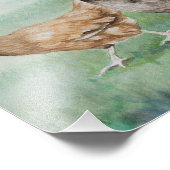 Rooster & Hen Foto Print (Ecke)