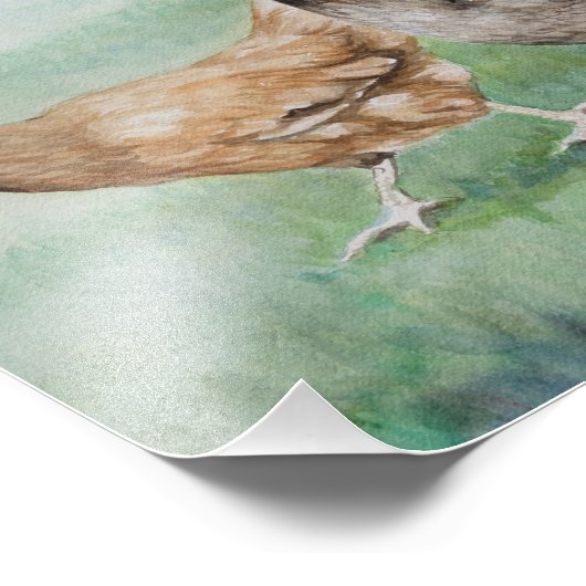 Rooster & Hen Foto Print (Ecke)