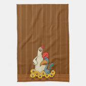 Rooster, Hen n' Chicks Küchentuch (Vertikal)