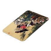 Rooster Hen und Hydrangea von Ito Jakuchu Magnet (Linke Seite)