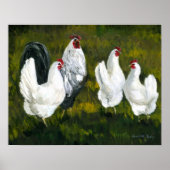 "Rooster & Hens" Kunstdrucken Poster (Vorne)