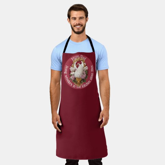 Rooster Heraldic Crest Apron Schürze (Getragen)