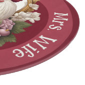 Rooster Heraldic Crest, maroon, Schneidebrett (Ecke)