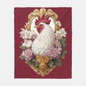 Rooster Heraldic Wappen Fleece Blanket (Vorderseite)