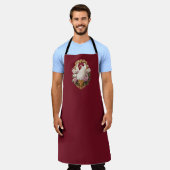 Rooster Heraldic Wappen Schürze (Getragen)