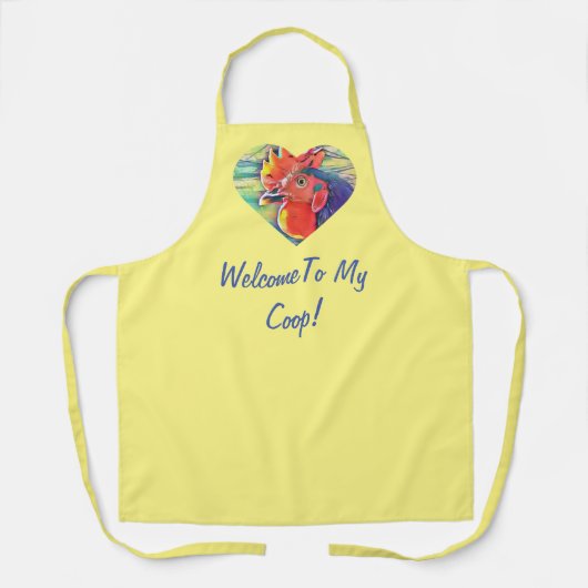 ROOSTER HERZLICHE Schürze (Vorderseite)