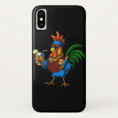 Rooster Hippie Case-Mate iPhone Hülle (Rückseite)