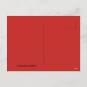 Rooster Holly Christmas Postcard Feiertagspostkarte (Rückseite)