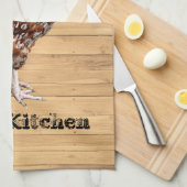 Rooster Hühnchen Personalisieren Hinzufügen Name T Geschirrtuch (Viertel Falte)