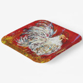 Rooster Hühner 9 Zoll Teller Set (Gewinkelt)