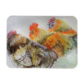 Rooster Hühner Hühner Magnet (Horizontal)