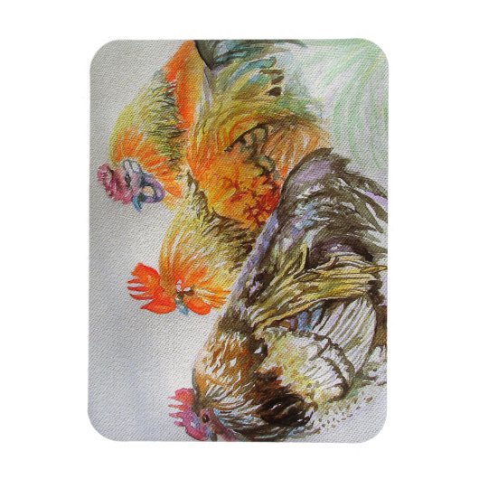 Rooster Hühner Hühner Magnet (Vertikal)