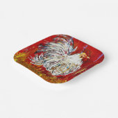 Rooster-Hühner-Teller mit einem Quadratzoll von 7 Pappteller (Gewinkelt)