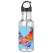 Rooster Hühnerboys Männer Wasserflasche (Vorderseite)