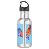 Rooster Hühnerboys Männer Wasserflasche (Rückseite)