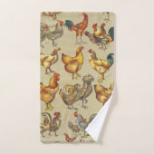 Rooster-Hühnerfarm Landtier Badhandtuch Set (Handtuch)