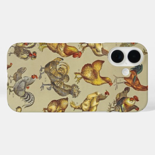 Rooster-Hühnerfarm Landtier Case-Mate iPhone Hülle (Rückseite (Horizontal))