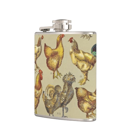 Rooster-Hühnerfarm Landtier Flachmann (Links)