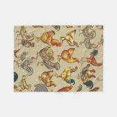 Rooster-Hühnerfarm Landtier Fleecedecke (Vorderseite (Horizontal))