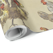Rooster-Hühnerfarm Landtier Geschenkpapier (Rolleneckpunkt)