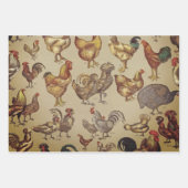 Rooster-Hühnerfarm Landtier Geschenkpapier Set (Vorderseite 2)