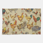Rooster-Hühnerfarm Landtier Geschirrtuch (Horizontal)