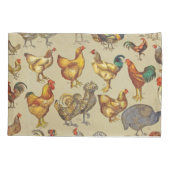 Rooster-Hühnerfarm Landtier Kissenbezug (Rückseite)