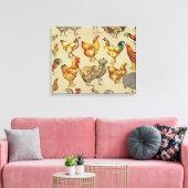 Rooster-Hühnerfarm Landtier Leinwanddruck (Insitu (Wohnzimmer))