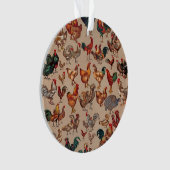 Rooster-Hühnerfarm Landtier Ornament (Vorderseite)