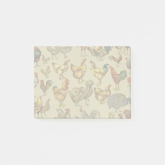 Rooster-Hühnerfarm Landtier Post-it Klebezettel (Vorderseite)