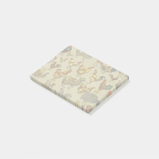 Rooster-Hühnerfarm Landtier Post-it Klebezettel (angewinkelt)