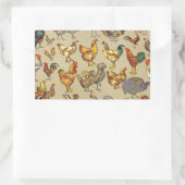 Rooster-Hühnerfarm Landtier Rechteckiger Aufkleber (Tasche)