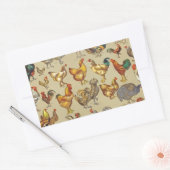 Rooster-Hühnerfarm Landtier Rechteckiger Aufkleber (Umschlag)