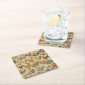 Rooster-Hühnerfarm Landtier Rechteckiger Pappuntersetzer (Vor Ort)