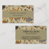 Rooster-Hühnerfarm Landtier Visitenkarte (Vorne/Hinten)