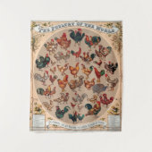 Rooster-Hühnerfarm Landtier Wandteppich (Vorderseite)